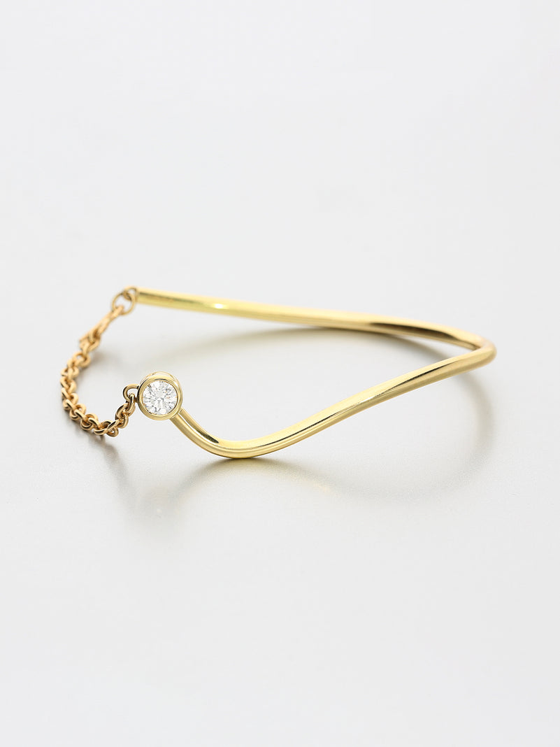 Abacus wave bracelet, Brilliant diamond