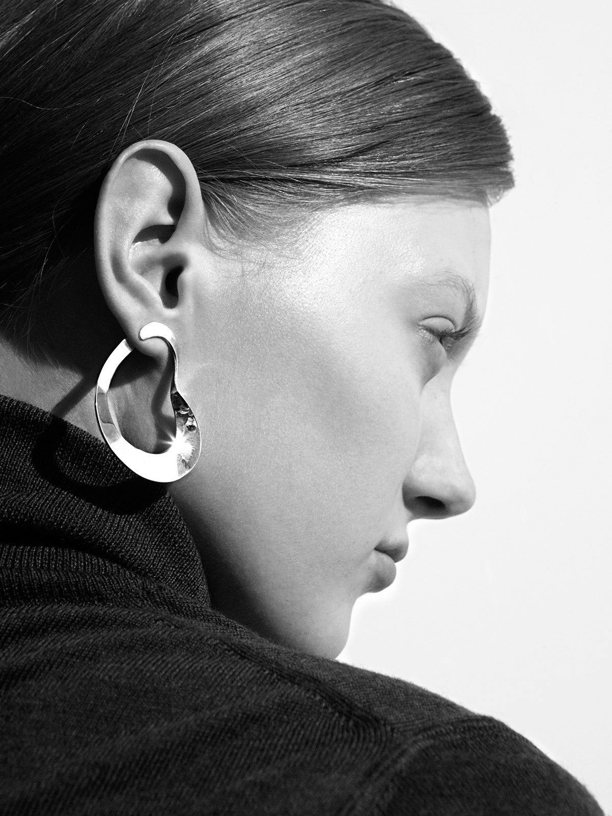 Moebius Earrings, I Silver