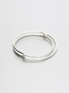 Segment Bangle, Silver