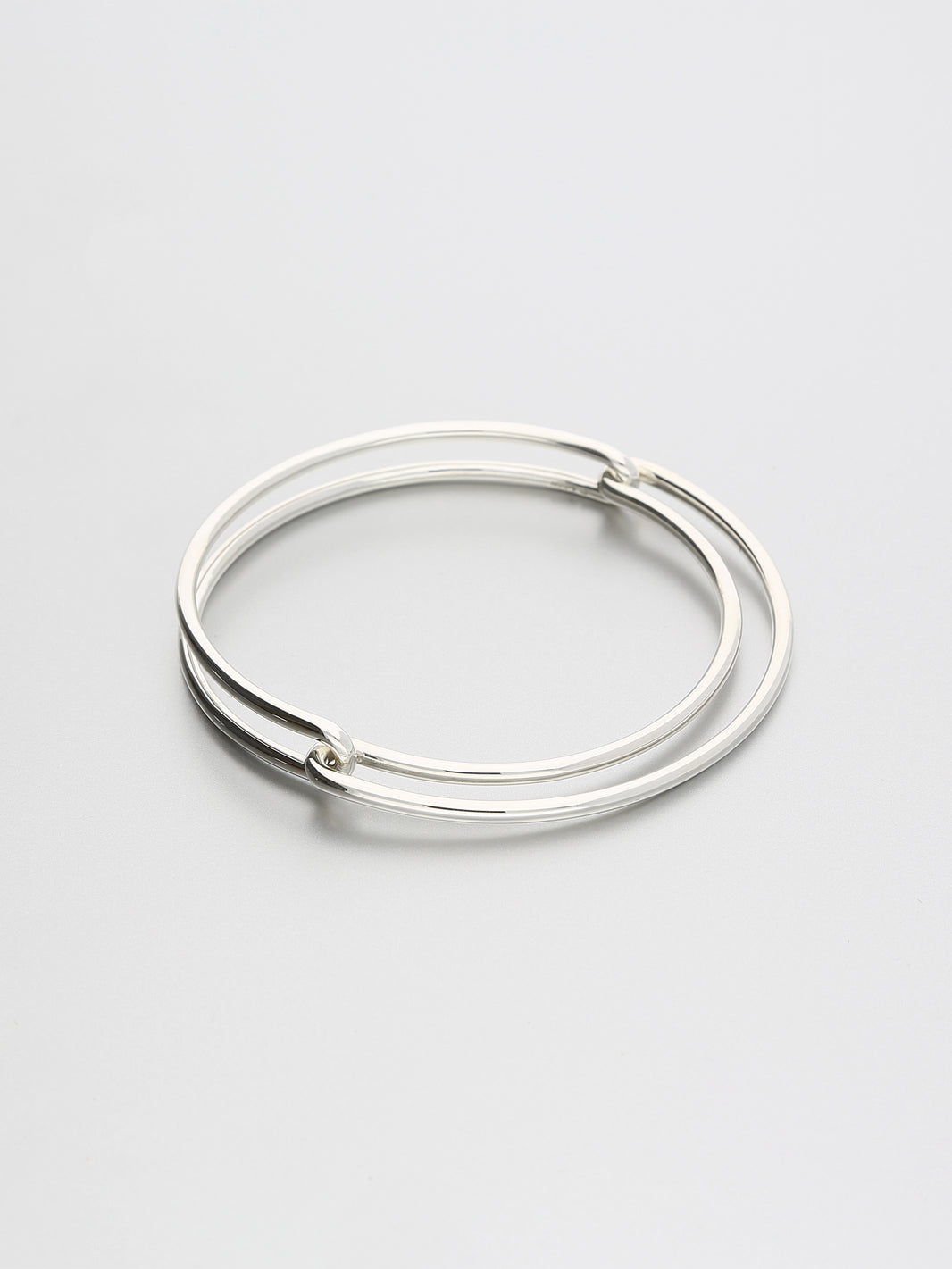 Segment Bangle, Silver