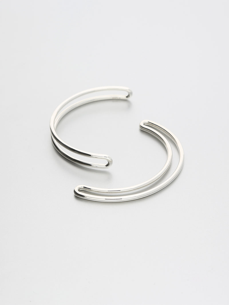 Segment Bangle, Silver