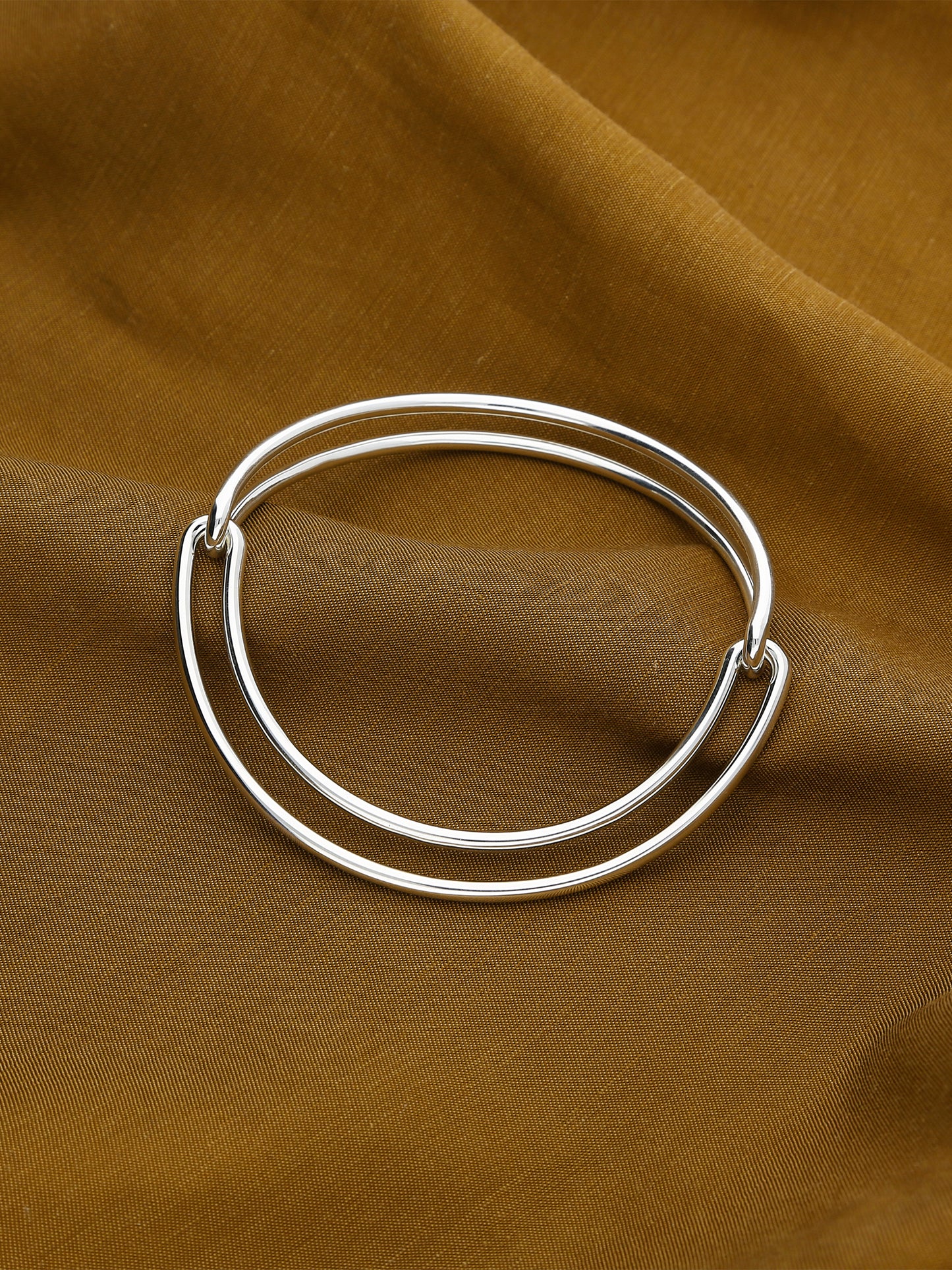 Segment Bangle Silver