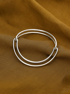 Segment Bangle, Silver