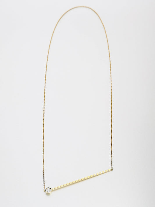Abacus large brilliant diamond Necklace, Yellow gold