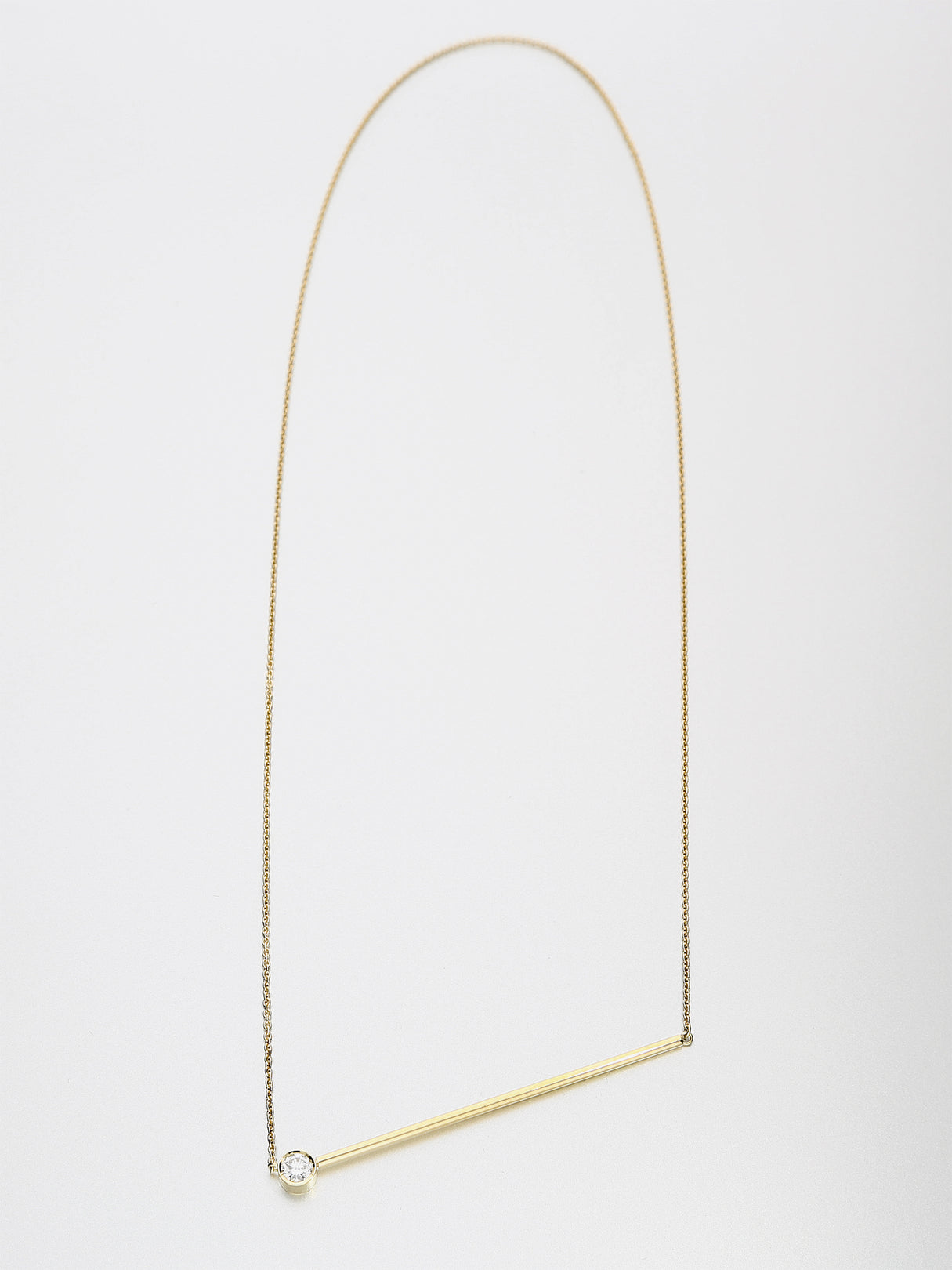 Abacus large brilliant diamond Necklace, Yellow gold