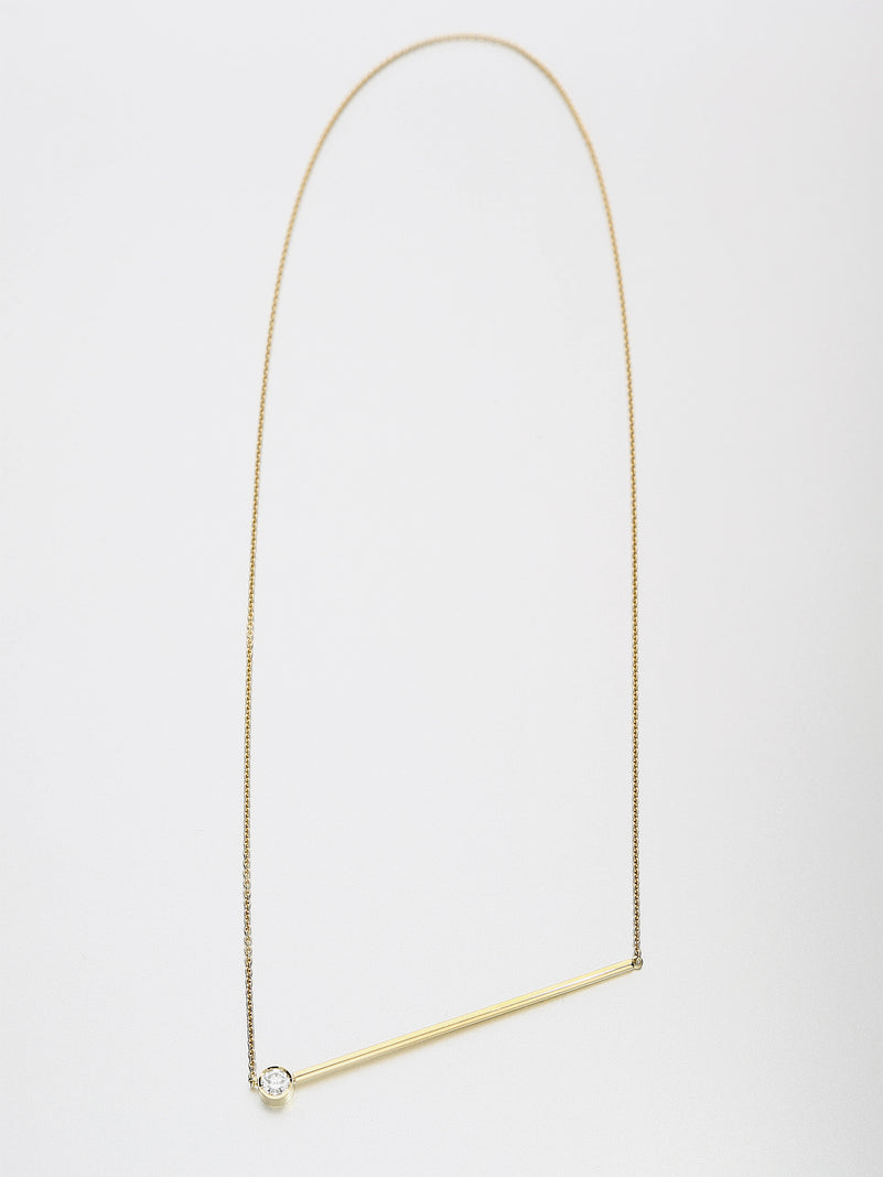 Abacus large brilliant diamond Necklace, Yellow gold