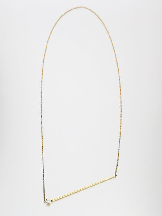 Abacus medium brilliant diamond Necklace, Yellow gold