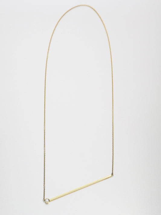 Abacus small brilliant diamond Necklace, Yellow gold