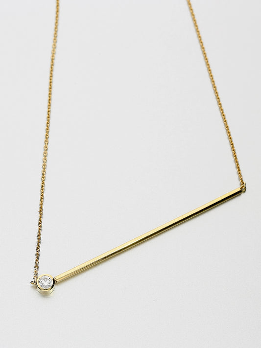 Abacus medium brilliant diamond Necklace, Yellow gold