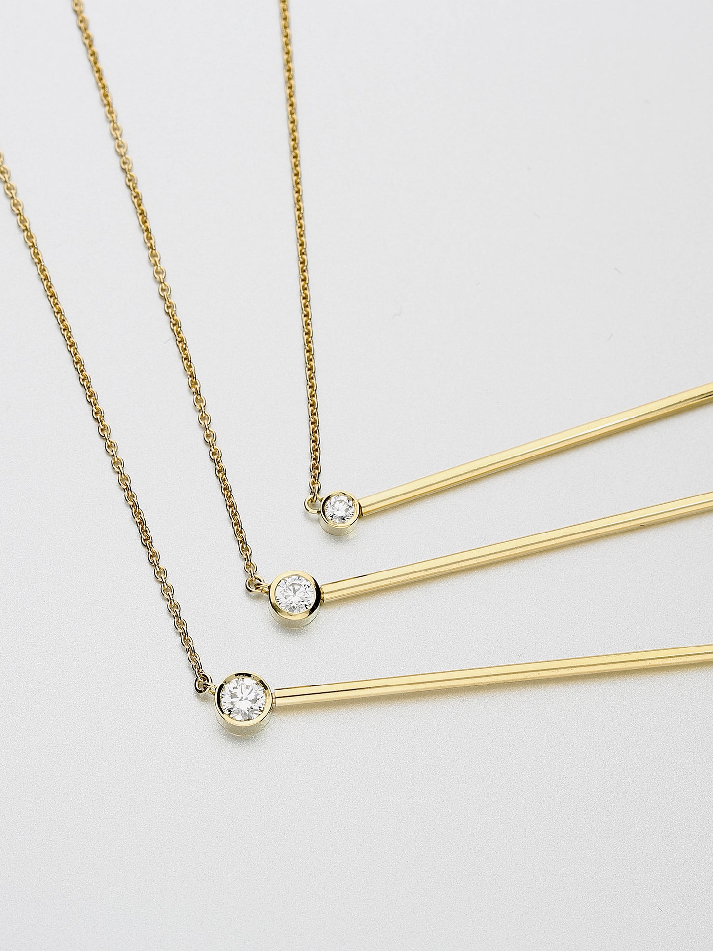 Abacus medium brilliant diamond Necklace, Yellow gold