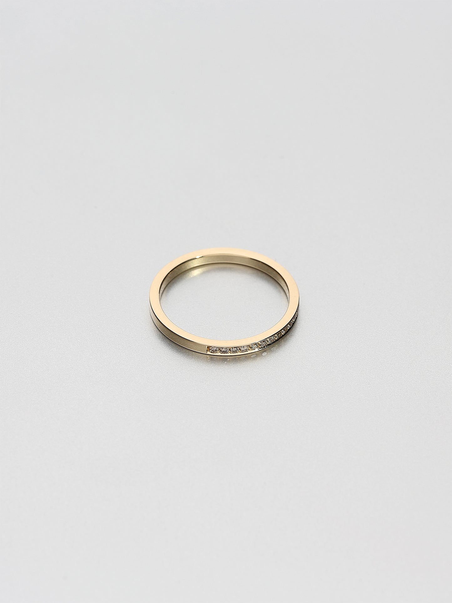 Fine Eternity square (half set), Rose gold Cognac half set