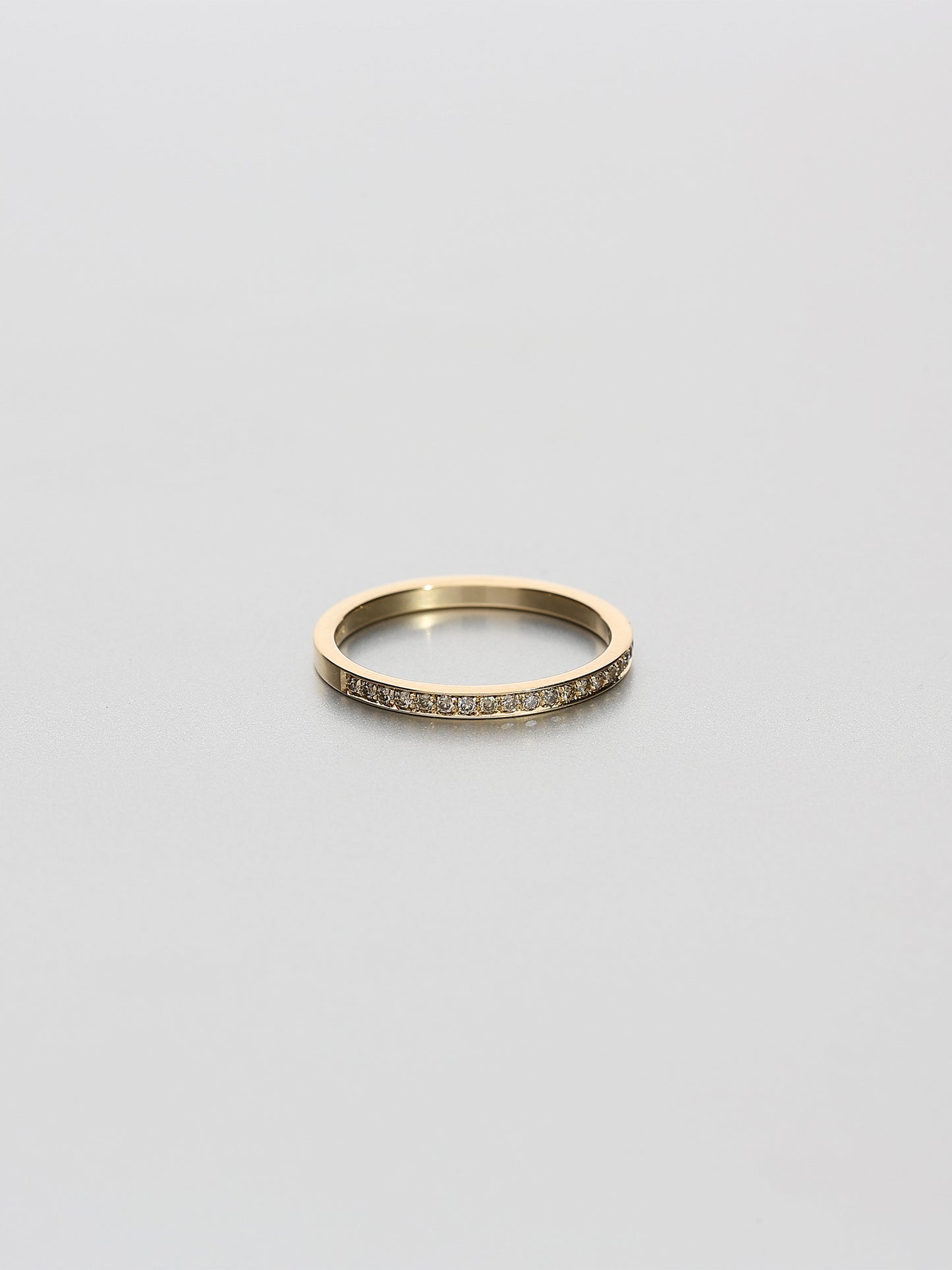 Fine Eternity square (half set), Rose gold Cognac half set