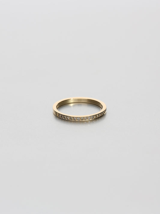 Fine Eternity square (half set), Rose gold Cognac half set