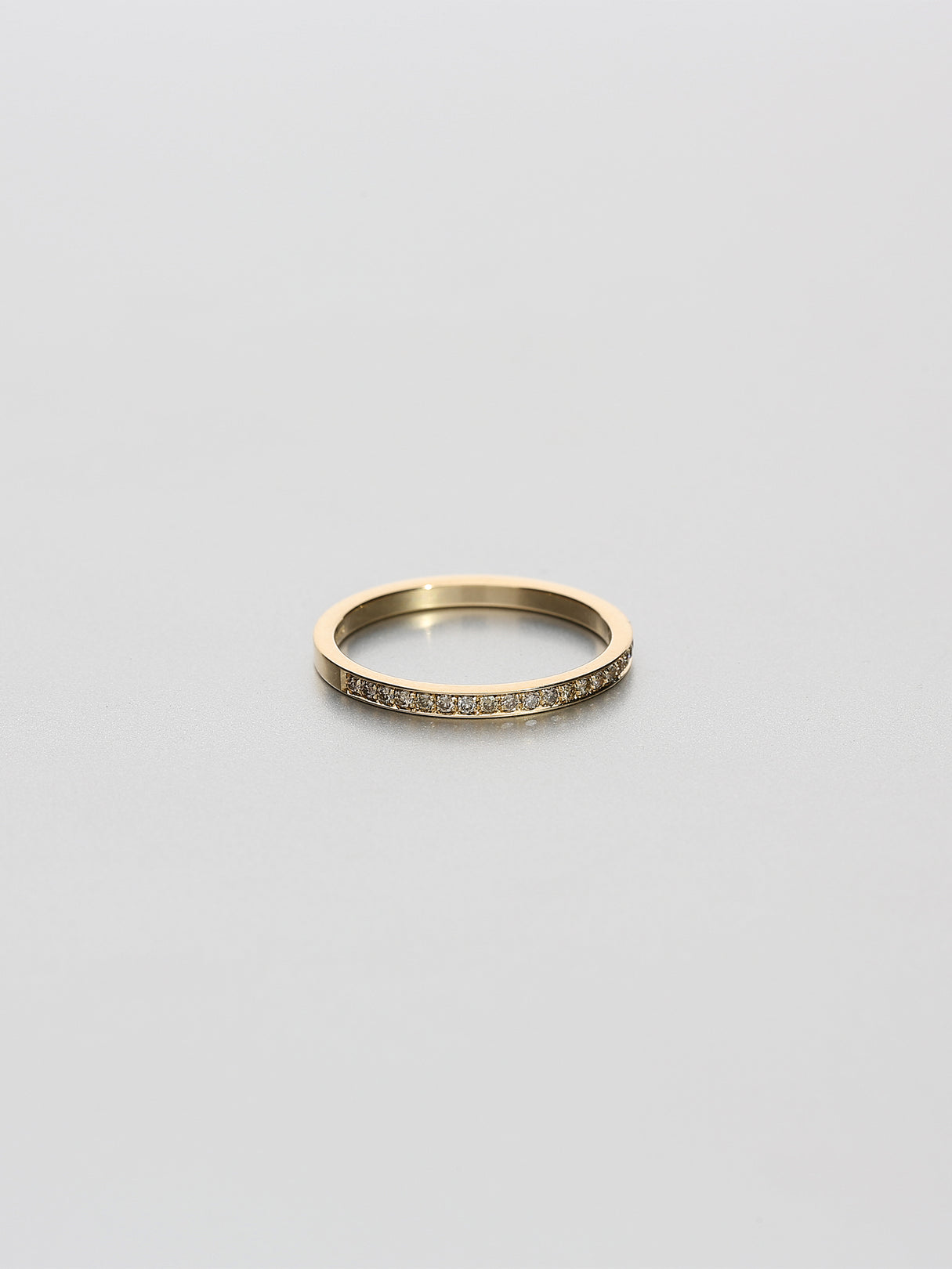 Fine Eternity square (half set), Rose gold Cognac half set