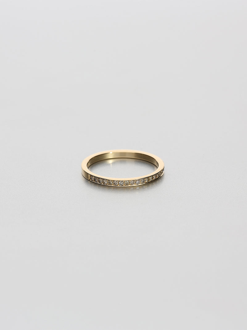 Fine Eternity square (half set), Rose gold Cognac half set