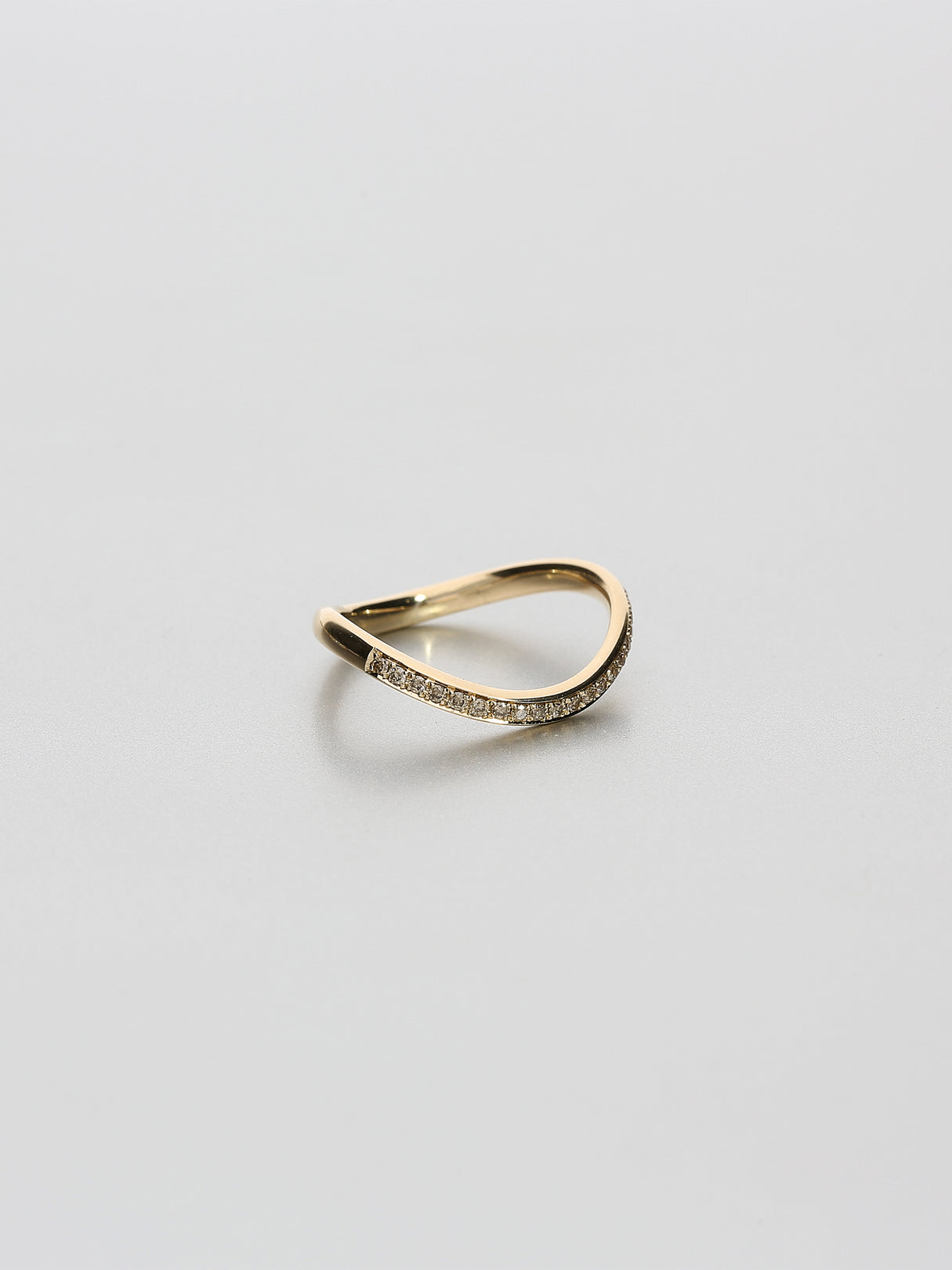 Fine Eternity wave (half set), Rose gold Cognac