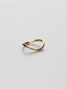 Fine Eternity wave (half set), Rose gold Cognac