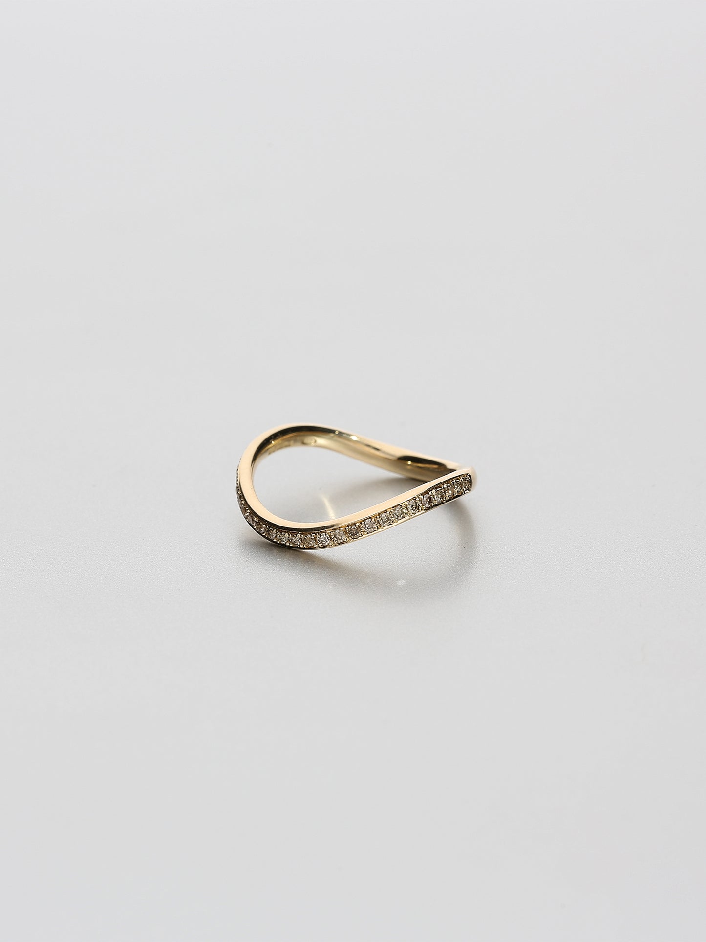 Fine Eternity wave (half set), Rose gold Cognac