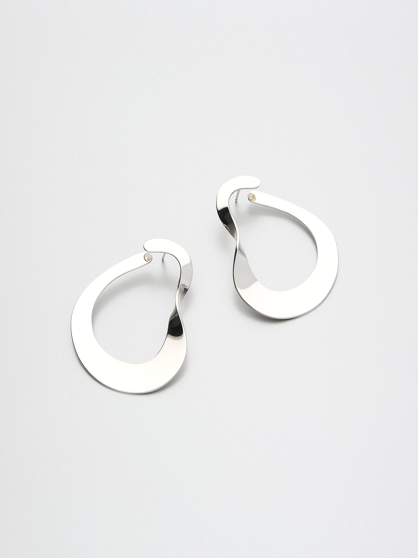 Moebius Earrings, I Silver