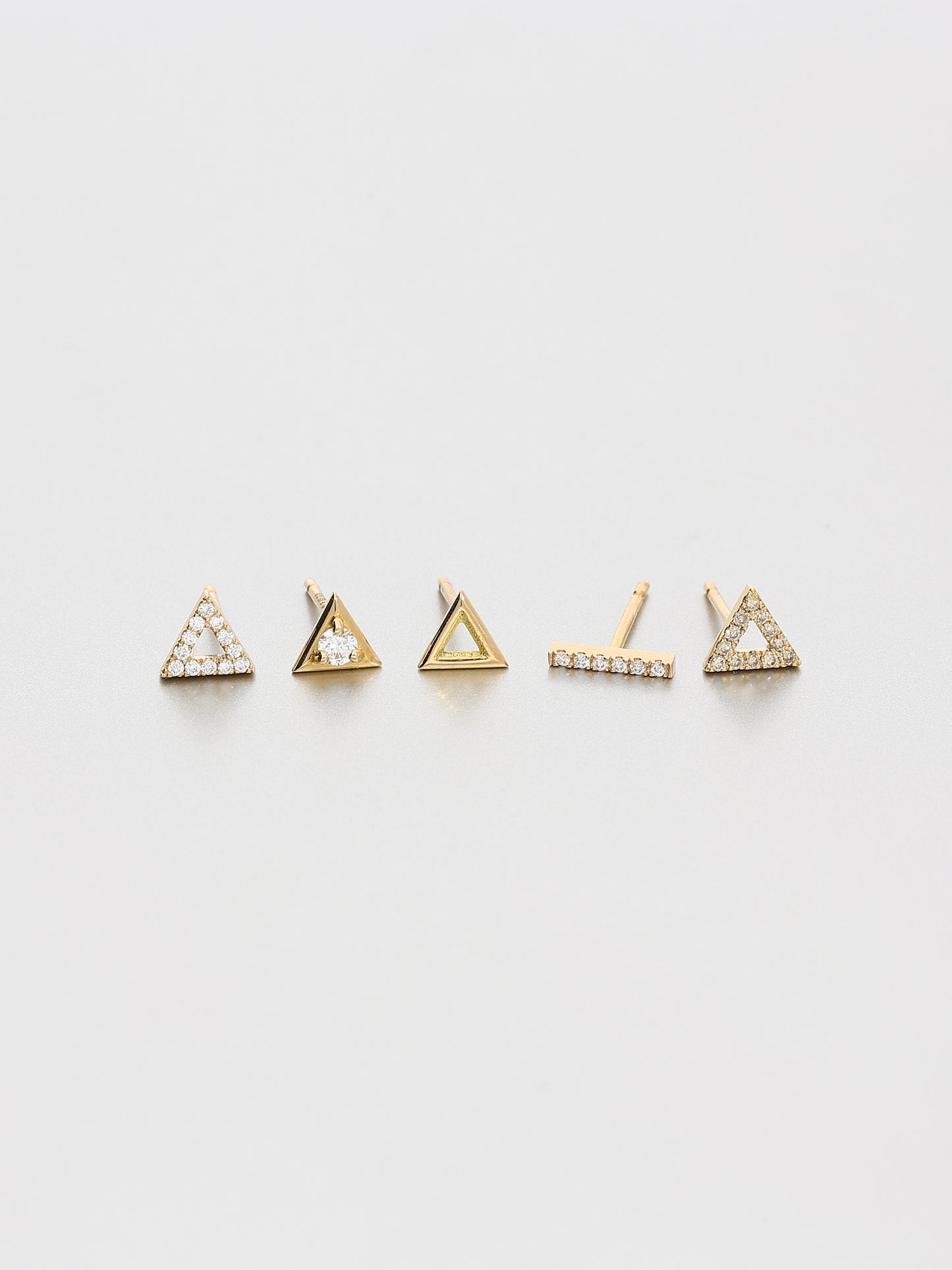Vertex Stud Earrings, Rose gold 1