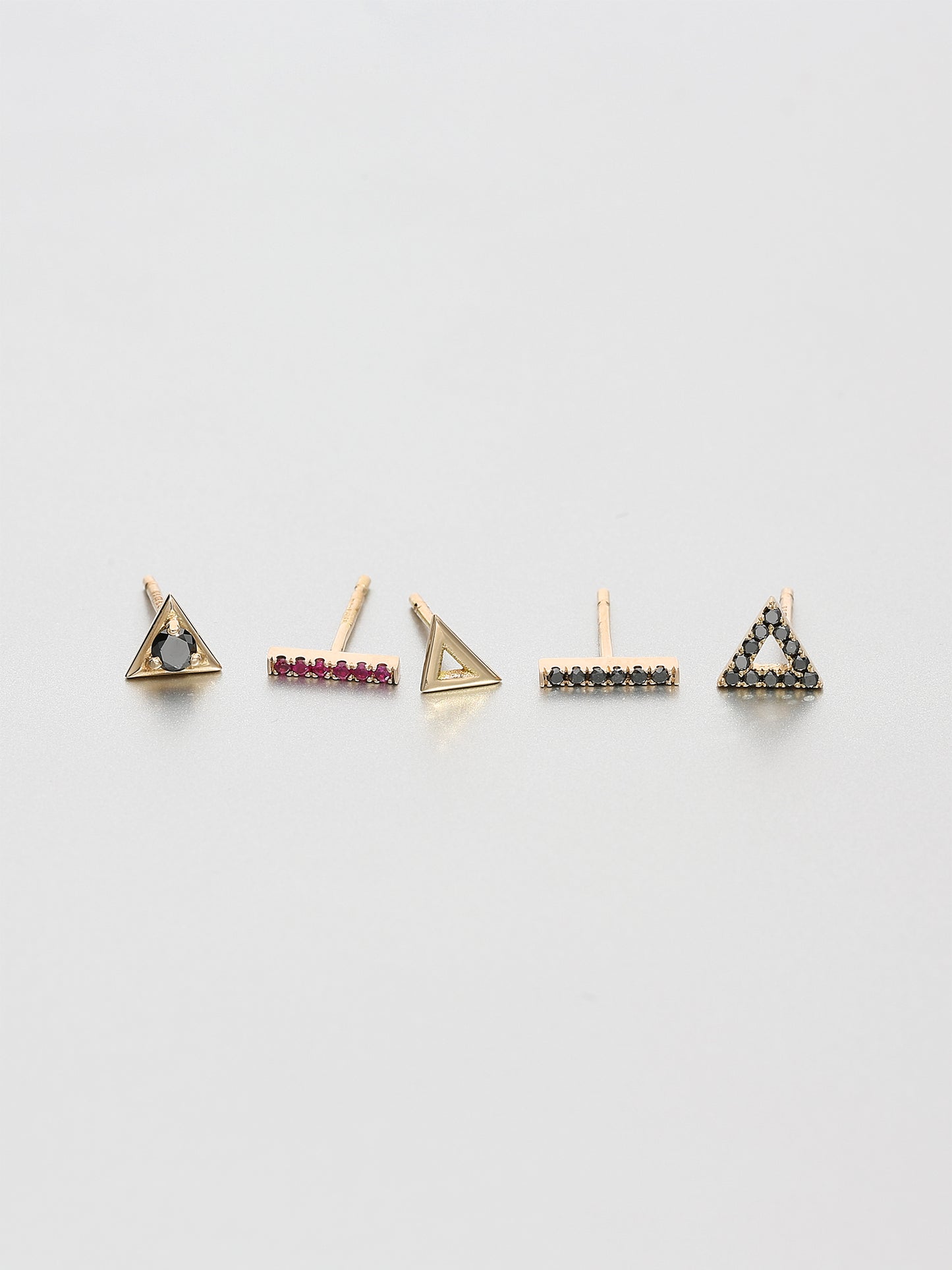 Vertex Stud Earrings, Rose gold 2