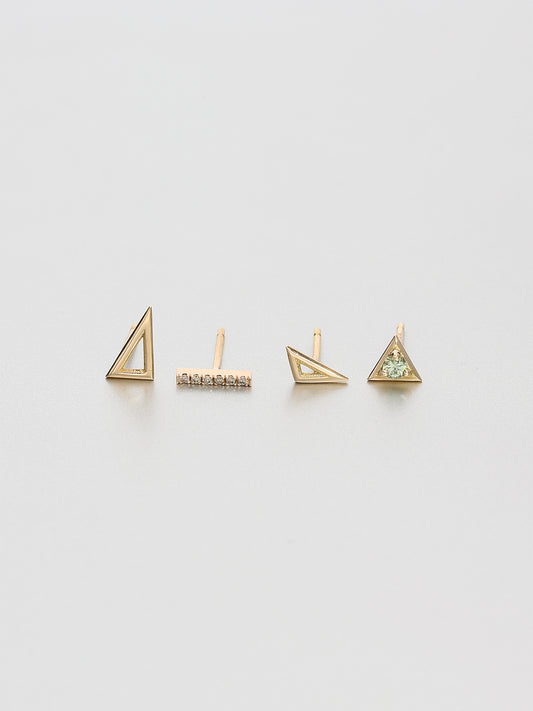 Vertex Stud Earrings, Rose gold 3