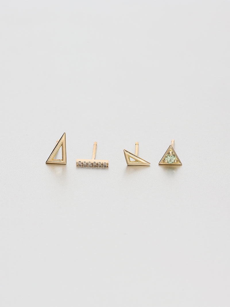 Vertex Stud Earrings, Rose gold 3