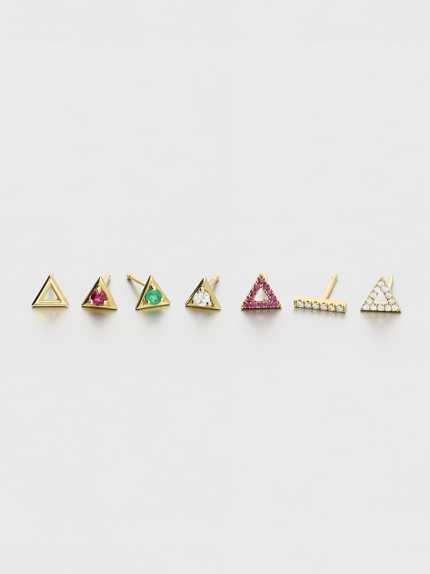 Vertex Stud Earrings, Yellow gold 1