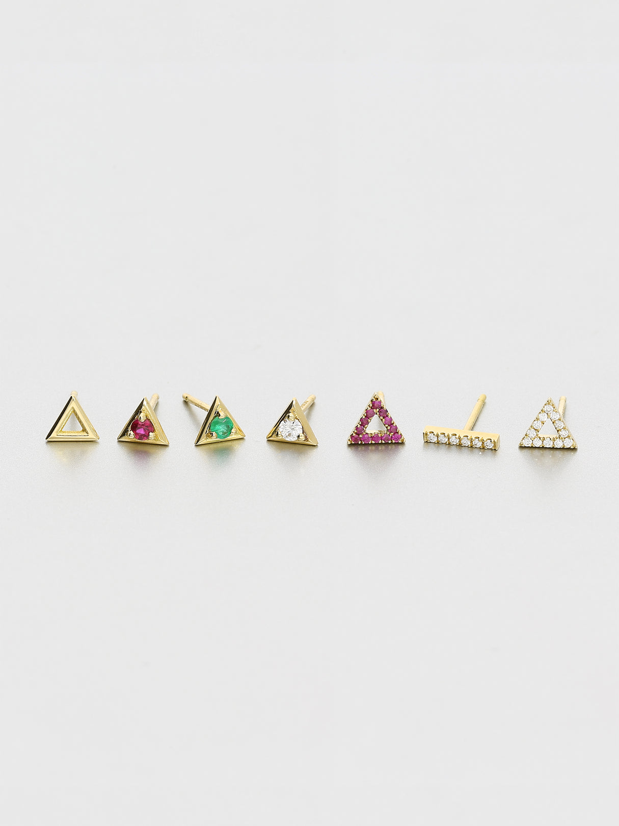Vertex Stud Earrings, Yellow gold 1