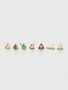 Vertex Stud Earrings, Yellow gold 1