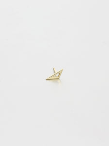 Vertex Stud Earrings, Yellow gold 2