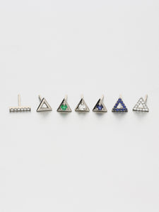 Vertex Stud Earrings, White gold 1