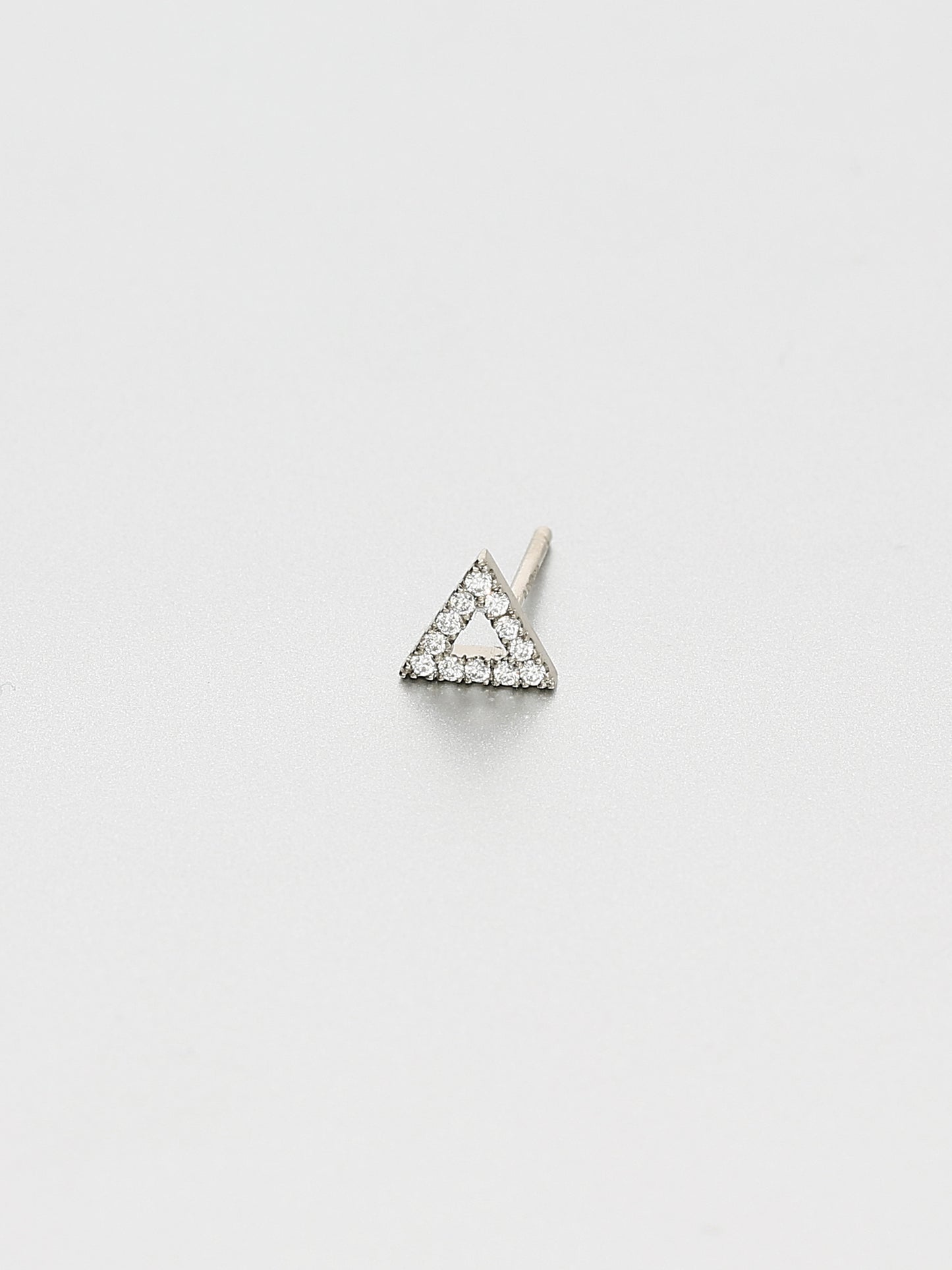 Vertex Stud Earrings, White gold 1
