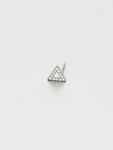Vertex Stud Earrings, White gold 1