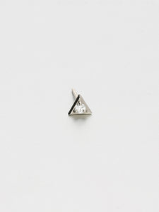 Vertex Stud Earrings, White gold 1