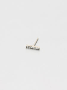 Vertex Stud Earrings, White gold 1